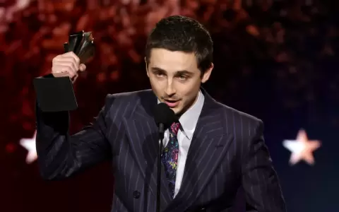 Timoth�e Chalamet, ganador del Premio al Mejor Actor por "Marty Supreme".