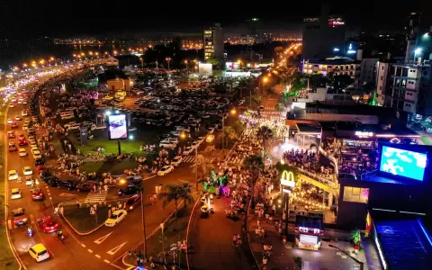 Vista a�rea del festejo de Fin de A�o en Encarnaci�n.
