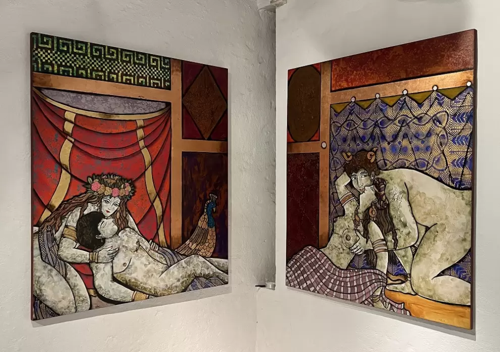 Obras de la muestra "Migliorisi: Los últimos días de Pompeya". Cortesía