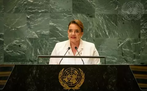 La presidenta de Honduras, Xiomara Castro, durante la 79� Asamblea General de Naciones Unidas.