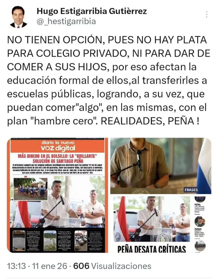 Posteo en X.