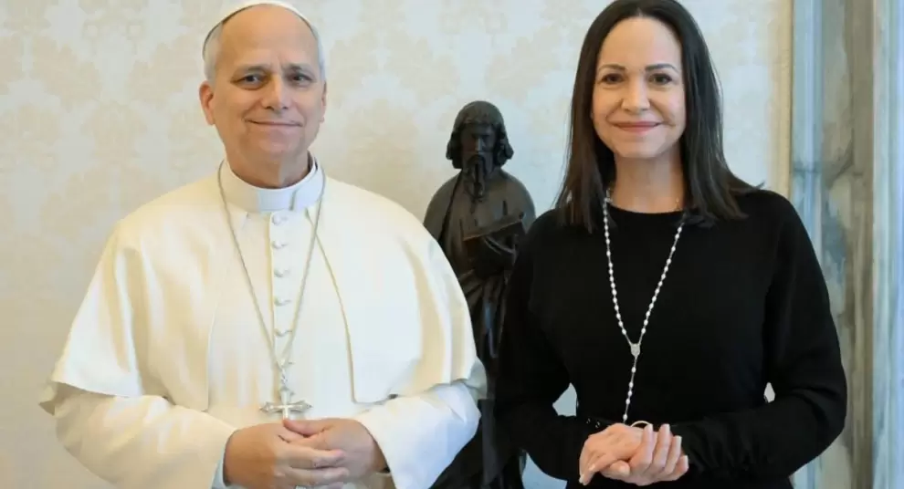 Papa León XIV recibió a María Corina Machado.