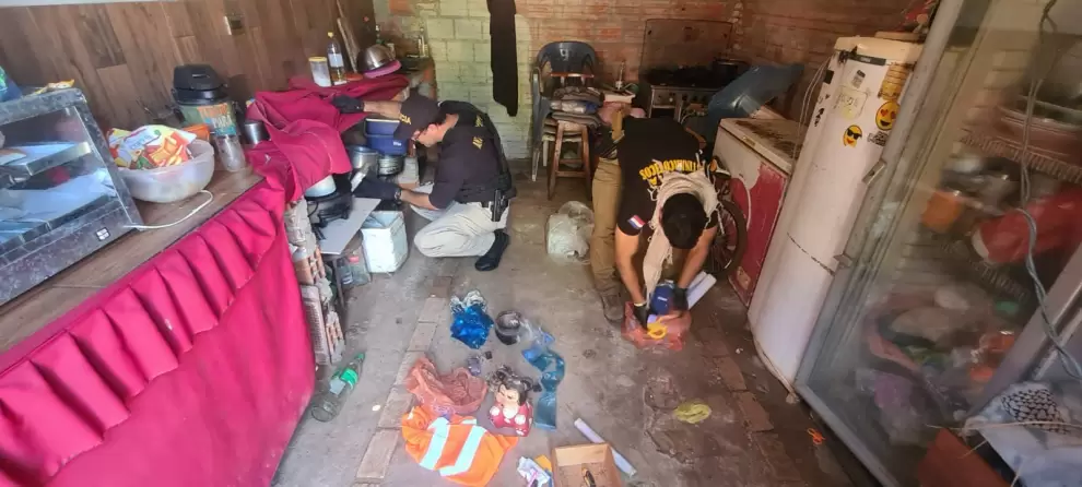 Procedimiento antidroga en Mora Cué, Luque. Foto: Gentileza.