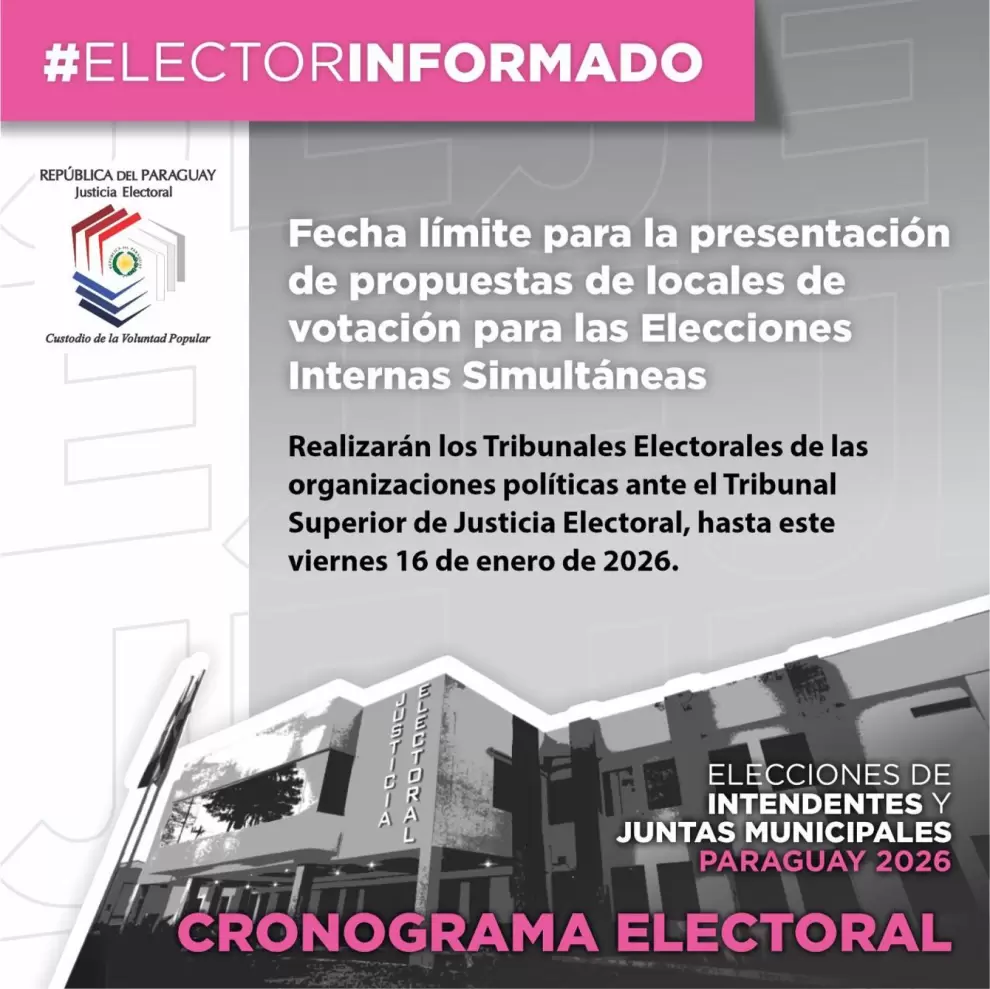 Cronograma Electoral 2026.