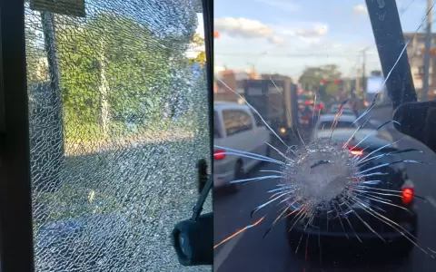 Vandalismo contra buses.
