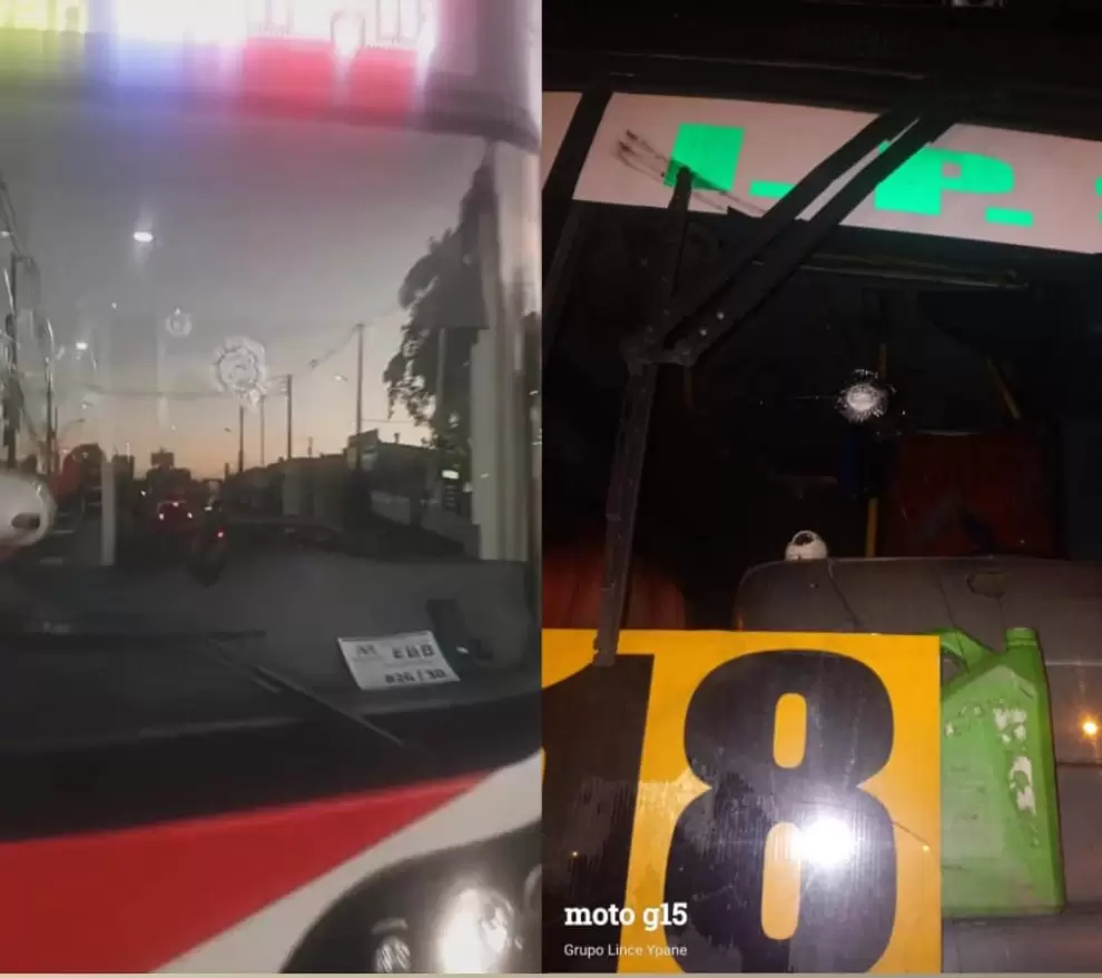 Vandalismo contra buses.