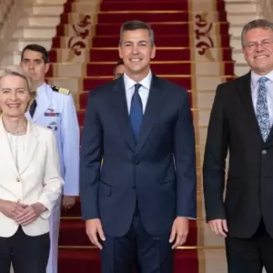 Llegada oficial: Von der Leyen se reuni� con Pe�a previo al Acuerdo UE-Mercosur