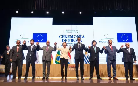 El Acuerdo Mercosur-UE fue firmado en Asunci�n, Paraguay en enero del 2026 despu�s de m�s de 25 a�os de negociaci�n.