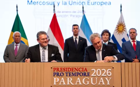 Firma del acuerdo entre el Mercosur y la Uni�n Europea en Asunci�n.