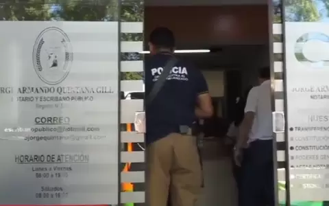Allanamiento en escriban�a de Fernando de la Mora.
