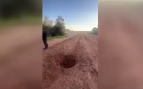 As� qued� el lugar luego de ser detonado.