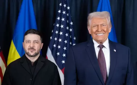 Volodimir Zelenski y Donald Trump en el Foro Mundial Econ�mico en Davos, Suiza.