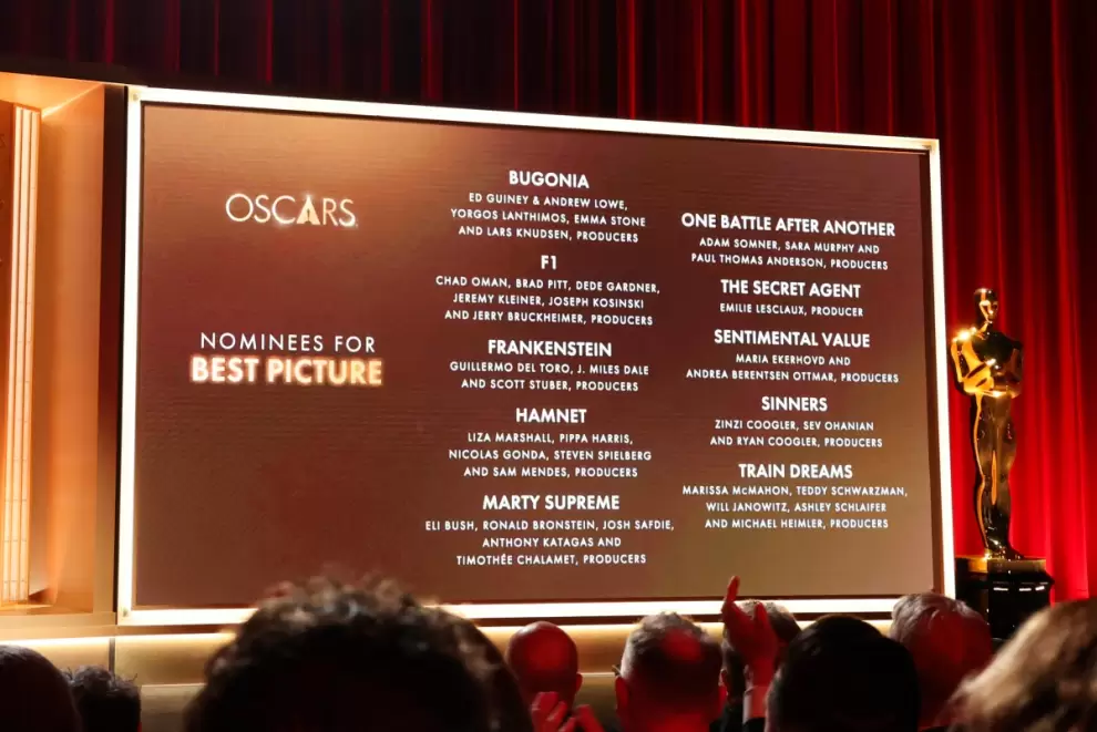 Los nominados a Mejor Película durante el anuncio de las candidaturas de la 98ª edición de los Premios de la Academia.