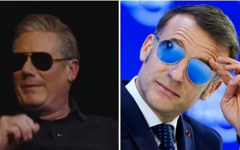 El primer ministro brit�nico, Keir Starmer y el presidente de Francia, Emmanuel Macron.