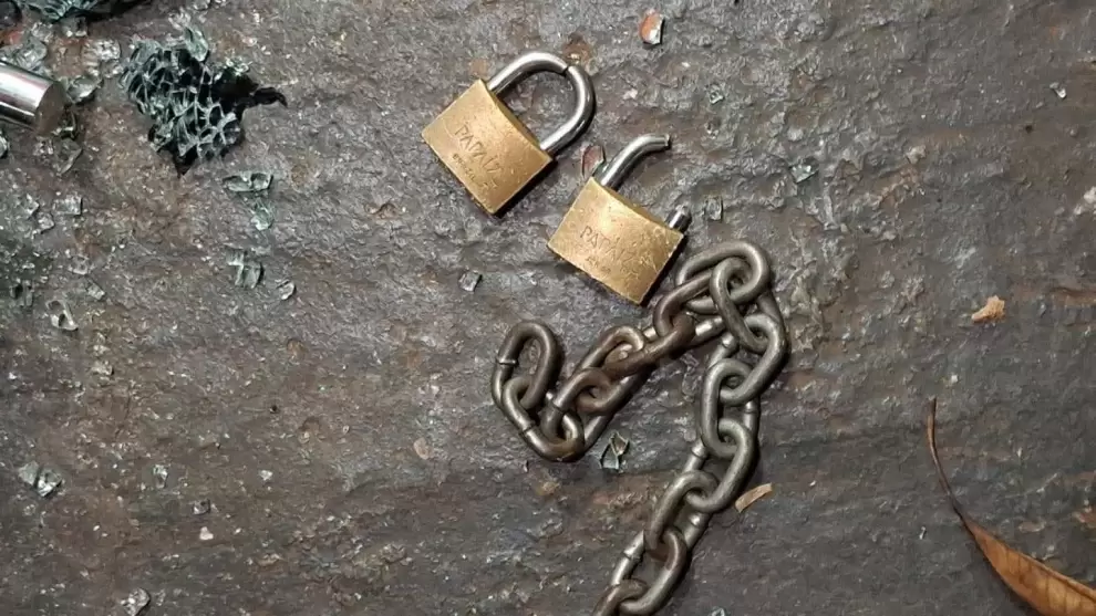 Violento asalto a transportadora en el barrio Obrero de Ciudad del Este. Foto: Gentileza.