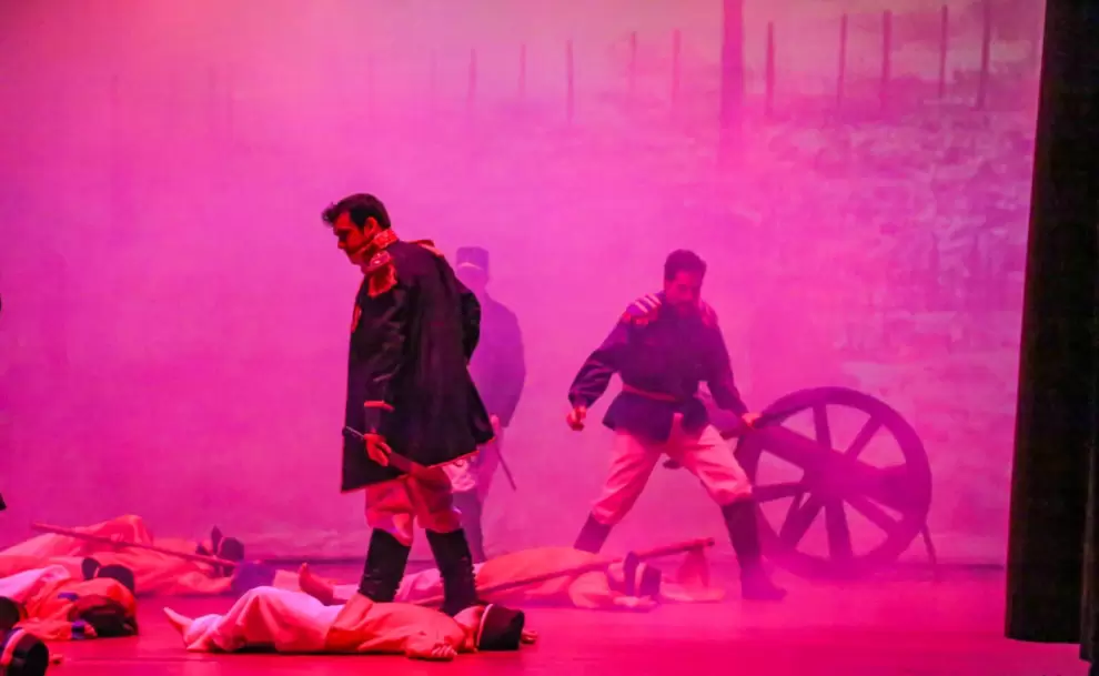 Puesta en escena de "Elisa Lynch y el Mcal. López".
