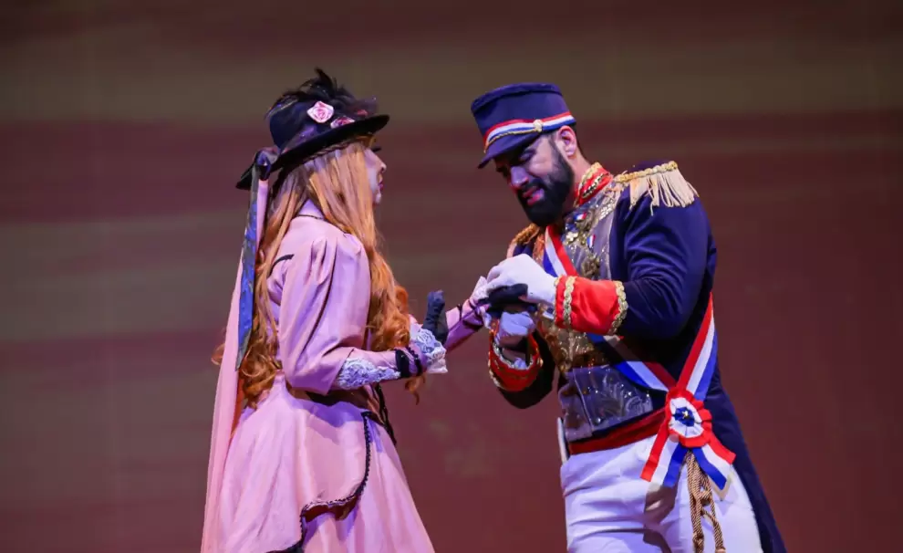 Puesta en escena de "Elisa Lynch y el Mcal. López".