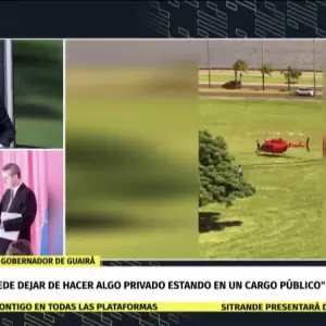 Gobernador de Guairá se defiende tras llegar en helicóptero rojo a la costanera de Encarnación