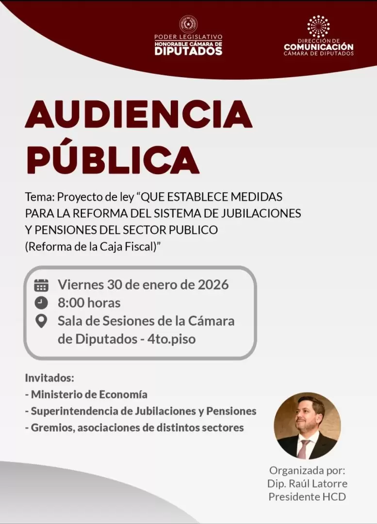 Audiencia pública: Reforma de la Caja Fiscal.
