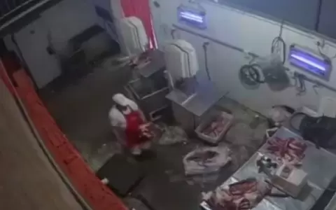 Robo de carne en una carnicer�a.