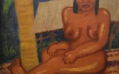 Pedro Di Lascio, "India", 1974. �leo sobre tela. Colecci�n Ysanne Gayet.