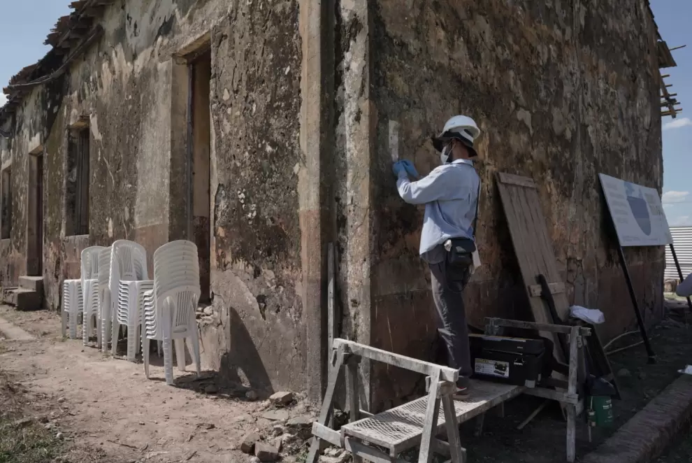 Inicio oficial de las obras de restauración y puesta en valor de la Estación de Tren de Ybytymí. Cortesía