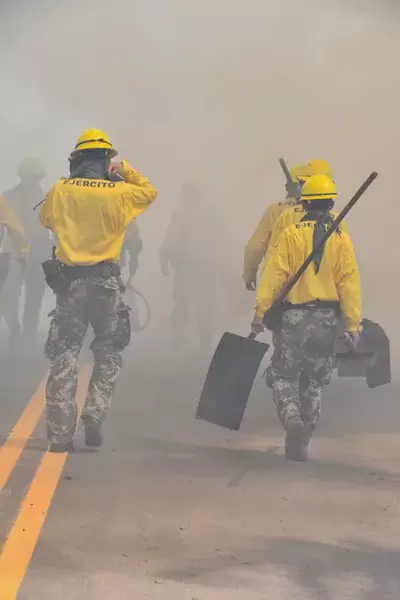 Incendio en Nueva Asunción.