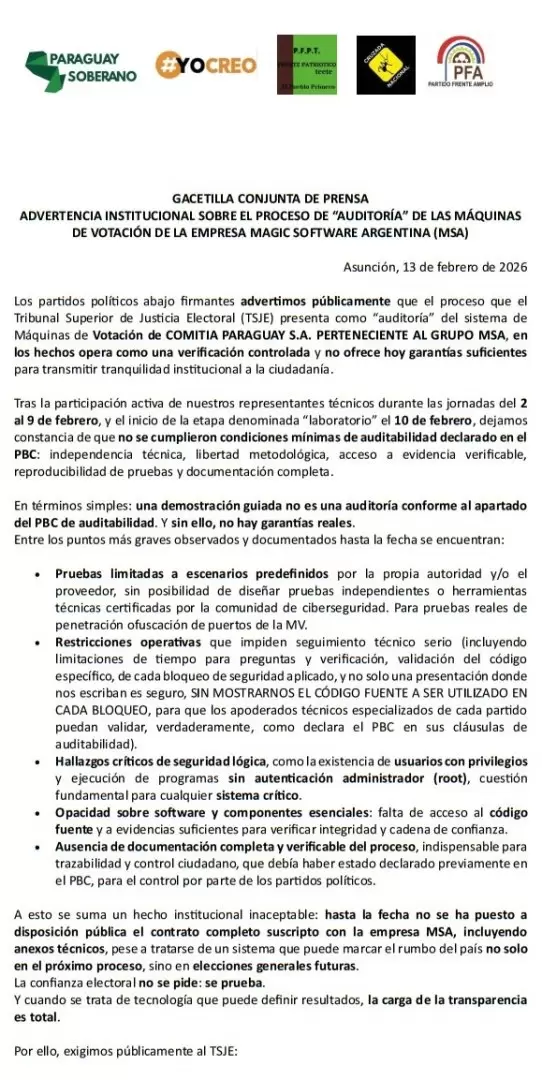 Comunicado.