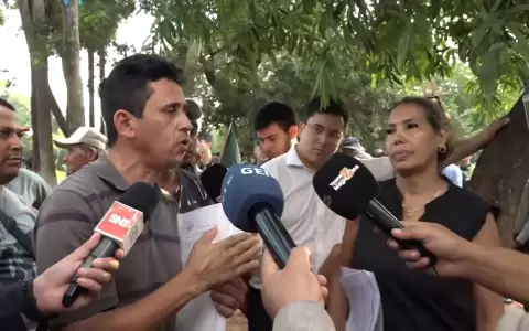 Derlis Ayala, l�der de la comisi�n invasora fue aprehendido por contar con orden de captura. Foto: Captura de pantalla.
