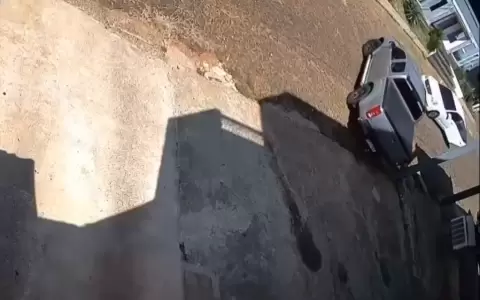 Momento en que es atacado a balazos suboficial y su hijo en Ciudad del Este.