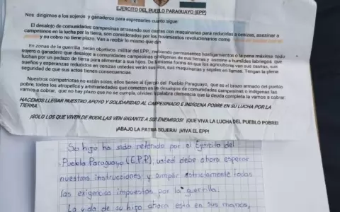 Panfleto que dej� el EPP.