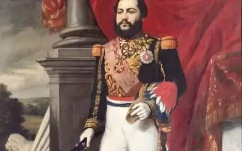 Aurelio Garc�a, "Retrato del Mariscal Francisco Solano L�pez", 1866. Detalle.