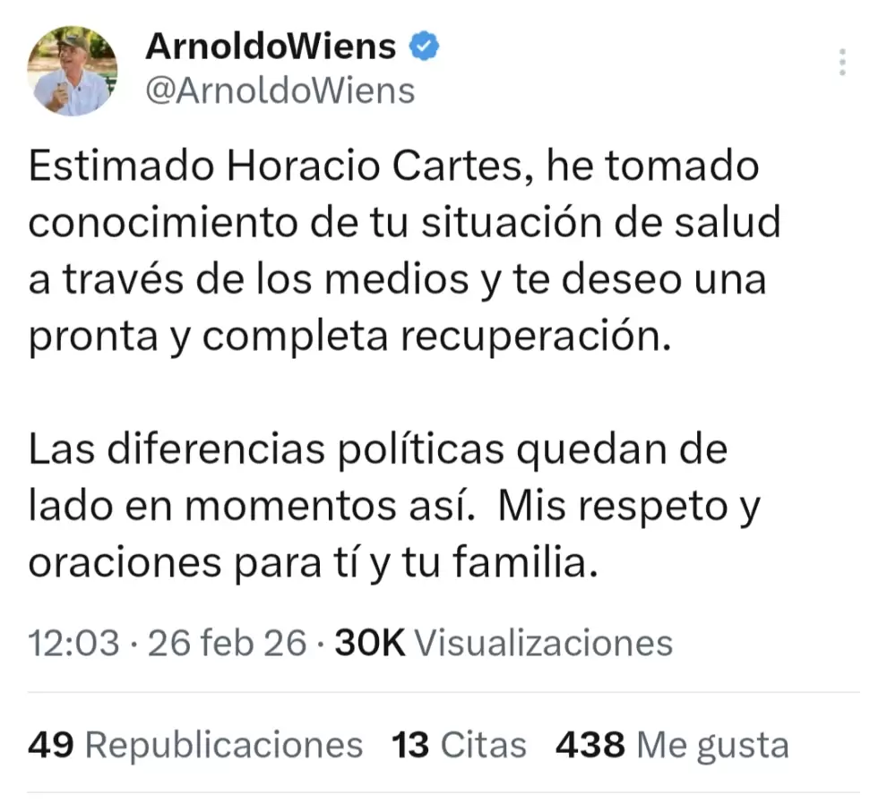 Arnoldo Wiens en X.