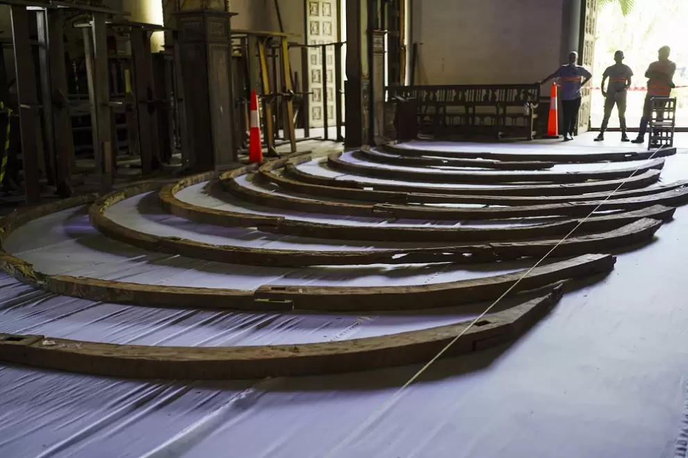 Proceso de restauraci�n del Templo San Buenaventura de Yaguar�n.