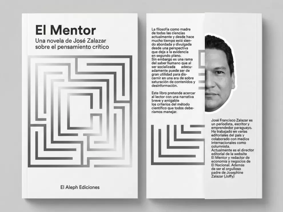 Tapa y contratapa de "El mentor", de  Jos� Zalazar. Cortes�a