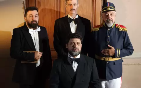 Elenco de "El ocaso de Bernardino Caballero", dirigido por Walter Mers.