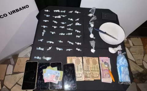 Coca�na incautada durante un allanamiento en Fernando de la Mora.