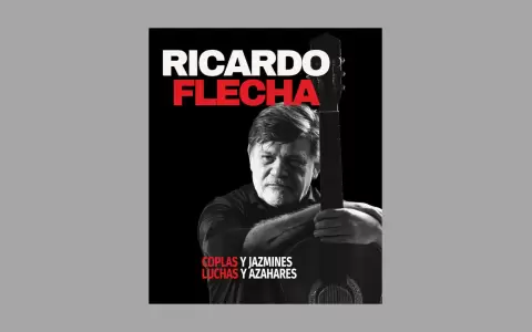 Tapa del libro "Ricardo Flecha. Coplas y jazmines, luchas y azahares". Editorial Servilibro.