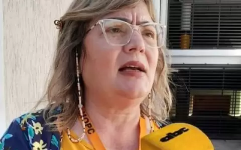 Presidenta del sindicato del MOPC, Mar�a Estela Invernizzi.