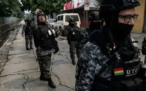 Operativo de las fuerzas de seguridad Boliviana.
