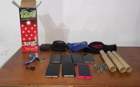 Objetos incautados.
