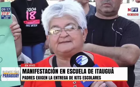 Exigen kits escolares en escuela de Itaugu�.