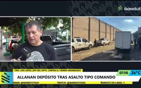 Allanan dep�sito en Asunci�n por asalto tipo comando a camiones con equipos electr�nicos