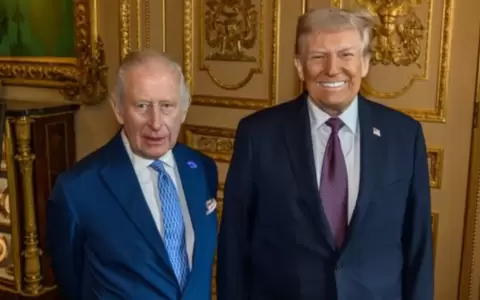 El Rey Carlos III con el Presidente Donald Trump.