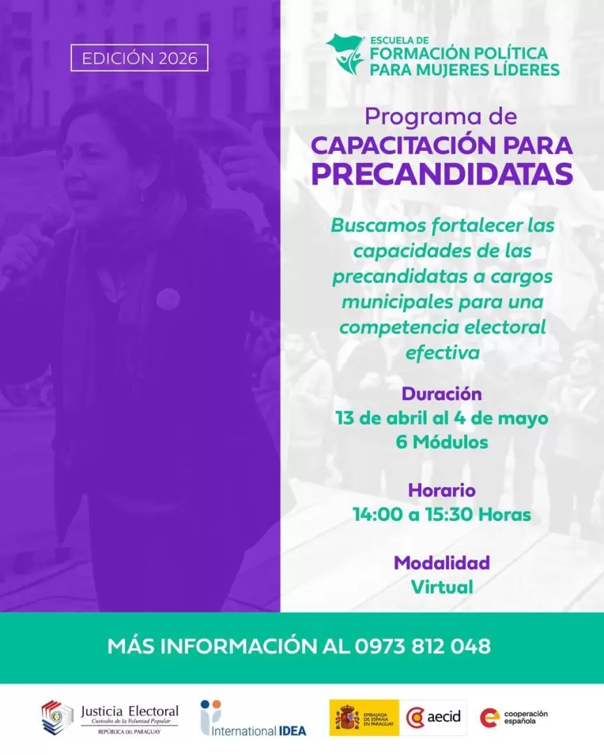 Capacitación de mujeres en política.
