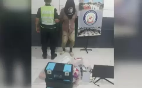 Jos� C�rceles Ruiz, espa�ol detenido por intento de  hurto en las oficinas del MOPC en Asunci�n.