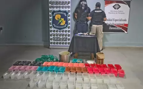 Desmantelan laboratorio clandestino de coca�na y detienen a brasile�o en Pedro Juan Caballero, Amambay.