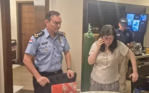 Dalia L�pez, detenida.