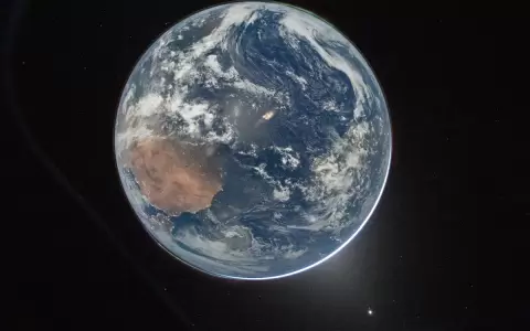 La NASA, muestra la Tierra vista a trav�s de la ventana de la nave espacial Ori�n, durante la Misi�n Artemis II, el 2 de abril de 2026.