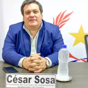 Gobernador del departamento de Guair�, C�sar Sosa.
